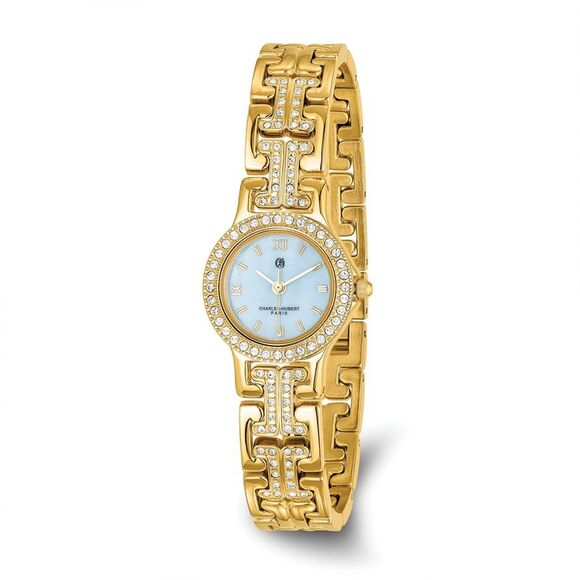 Kazi Luxury Charles Hubert Gold-finish MOP Dial with 4 Color Bezels Watch